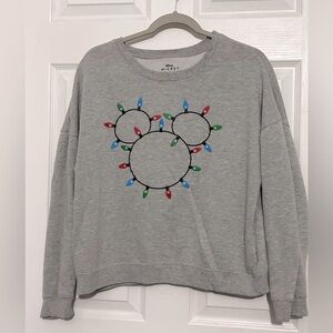 Christmas lights Mickey Mouse sweatshirt